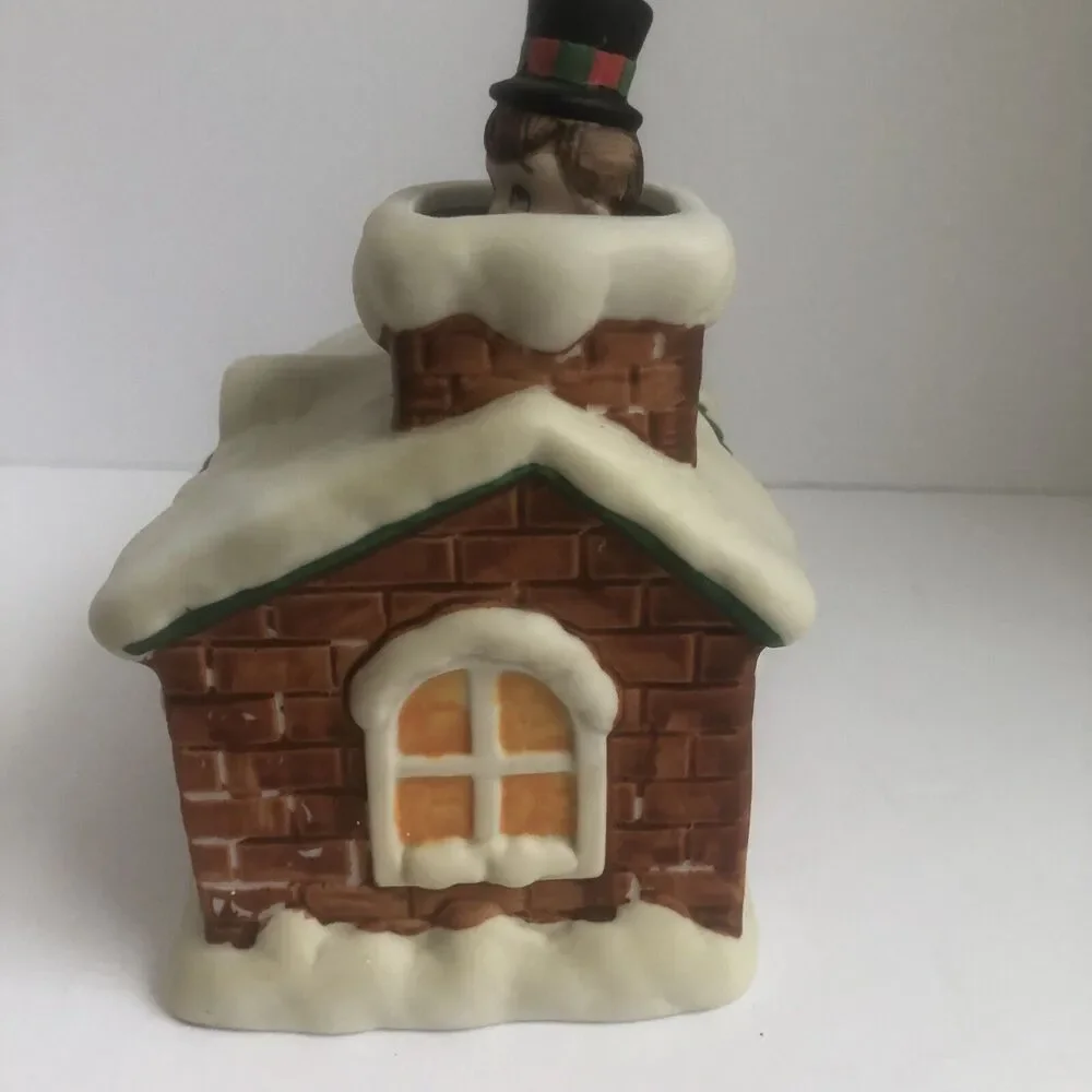 Chimney Sweep Moves In & Out Of Chimney To Wish You: Handcrafted Japan‎ 1980's